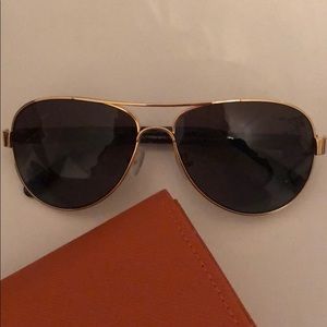 Tory Burch 57mm Polarized Aviator Sunglasses
